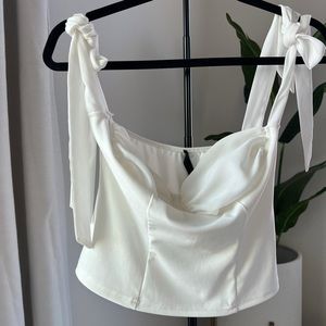 White Bandeau Top